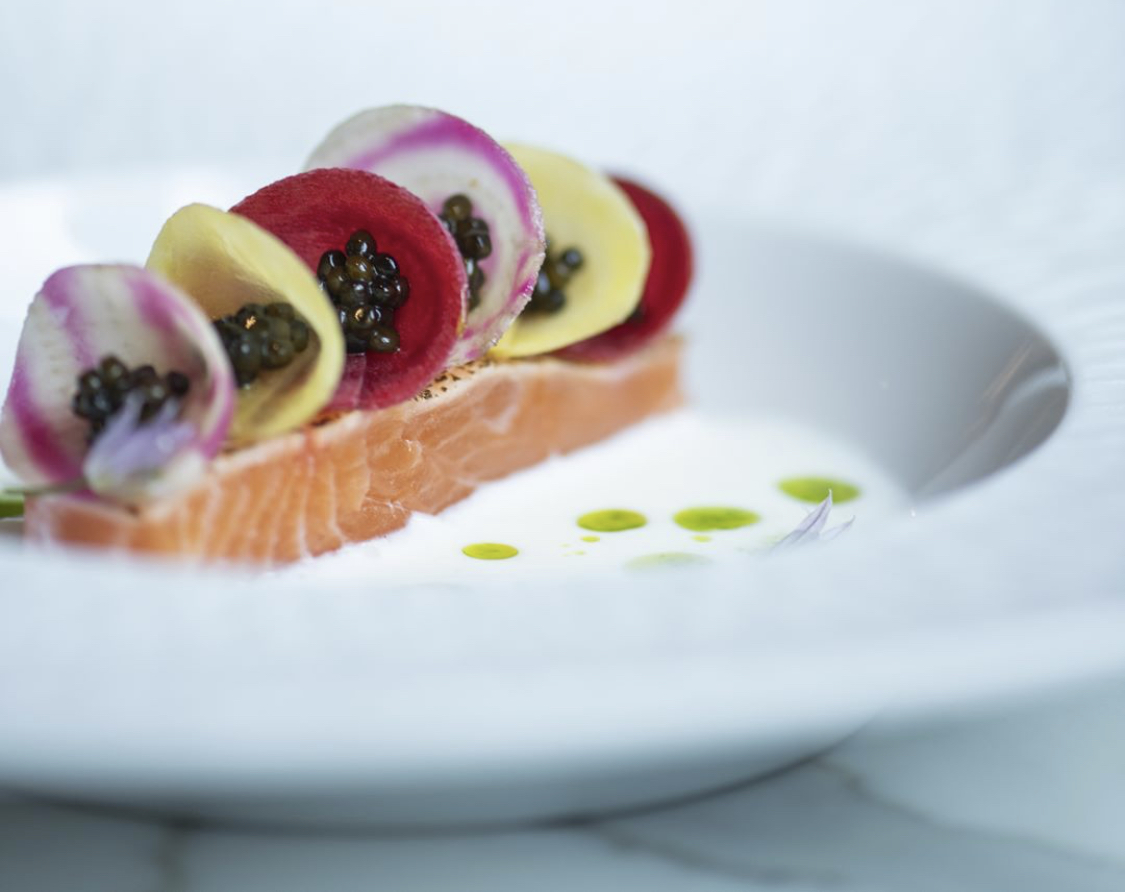 Premium salmon with caviar for private jet catering at Princess Juliana Airport TNCM St Maarten