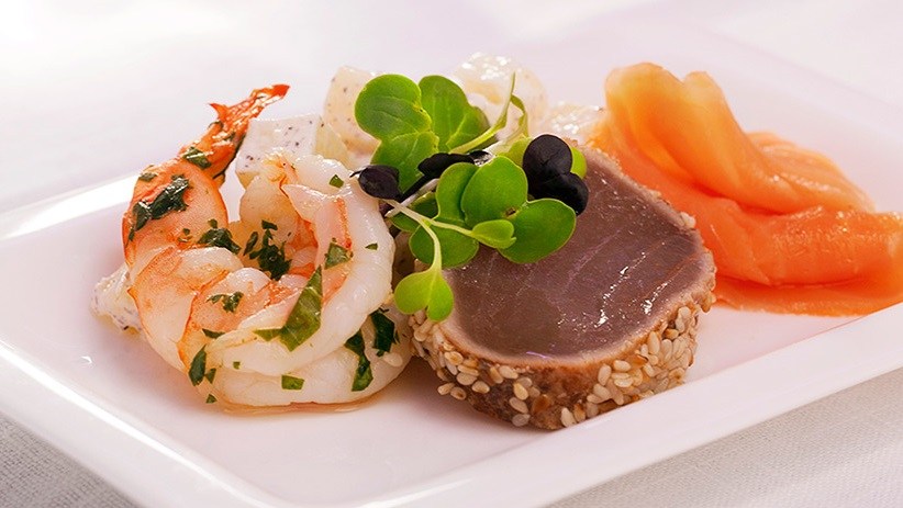 Bespoke seafood trio for inflight catering at V.C. Bird Airport TAPA Antigua